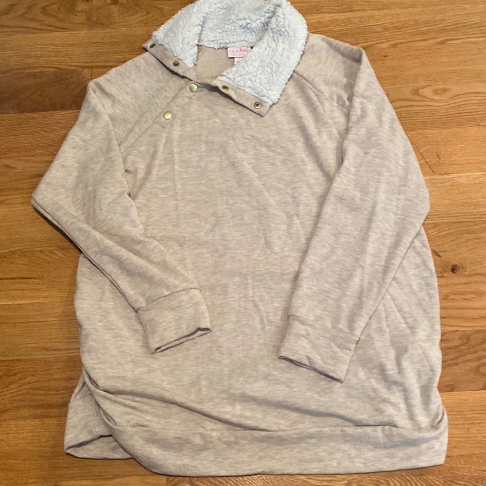 Maternity Beige Sweatshirt